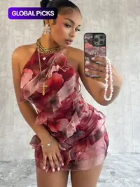 Women's Four-Season Camisole Backless Dress, Hip Ruched Decoration, Fashion Sexy Party Mini Dress, Trendy and Stylish