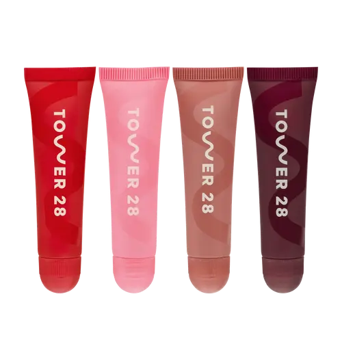 Tower 28 LipSoftie Lip Treatment Set- Soft-Shine Finish, Hydrating Lip Balm Heals and Repairs Chapped Lips - Clean, Vegan, Cruelty Free Skincare