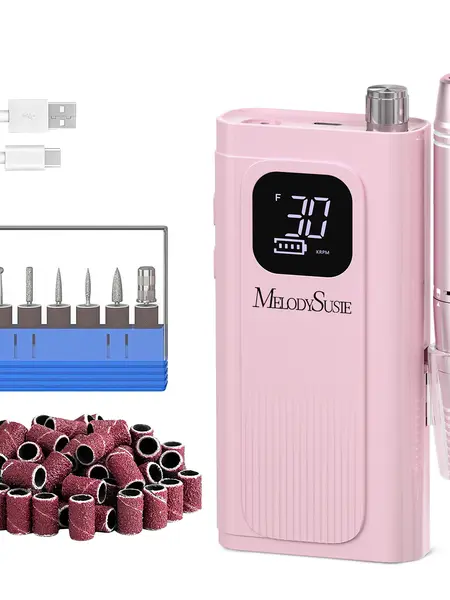 Professional SC300E Rechargeable Nail Drill 30000 RPM for Acrylic Nails Gel Polishing Manicure