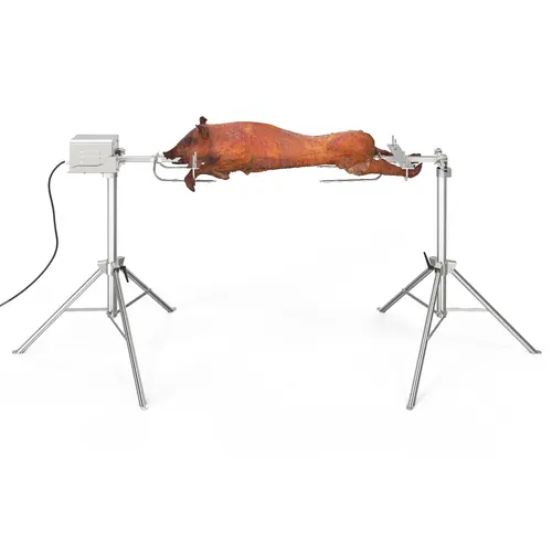 ROVSUN Electric Rotating Rotisserie Grill Kit - 176 lbs Cap. BBQ Grill, 46" Stainless Steel Pig Lamb Spit Roaster Stand with Height Adjust, Barbecue Charcoal Spit Rod for Outdoor Camping Parties,sohochic