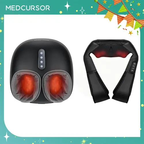 Medcursor Relaxing Corded Handheld Massage Devices - Adjustable Neck Massager, Foot Massager for Selfcare Use at Home/Car, Holiday Gift Option