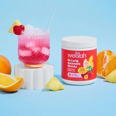 Wellah BCAAS + Electrolytes | Branch Chain Amino Acid Supplement | 6g Amino Complex Per Serving | Recovery Drink Mix For Muscle Repair & Post-Workout Recovery | 30 Servings | Naturally Flavored Vitamin