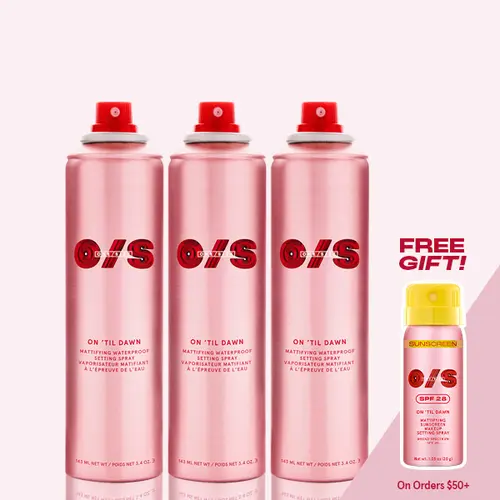 Lock, Slay, Repeat: On ‘Til Dawn Full-Sized Trio | THREE ONE/SIZE Setting Sprays for All-Day Oil Controlling Matte Finish