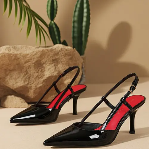 Women's Pointed Toe Stiletto Heels, Patent Leather Slip-On Shoes, Sexy Fashion High Heels, Elegant Evening Footwear Party Shoes for All Seasons, Comfortable Commuting Footwear, Fashionable Footwear