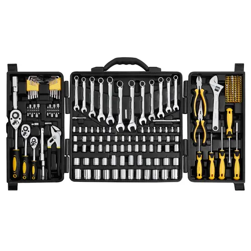 【toolupgrade】VEVOR 207-Piece Mechanics Tool Set - 1/4", 3/8", 1/2" Drive Sockets, SAE & Metric, Wrench Set, Repair Toolkit, Socket Combination Tool, Portable Mechanics Kit, Father's Day Gift, Screwdriver Tools Kit, Work Tools
