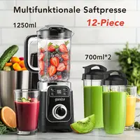 Ganiza Professional 12-in-1 Multifunctional Juicer Portable Blender - 1100W Motor, 25000 RPM, 8 Auto Programs, 64 oz Large Capacity, Dishwasher Safe, Silicone-Enhanced, for Frozen Fruits & Ice, Recipe-Compatible Kitchen Supplies Food Processor, Healthy Dr