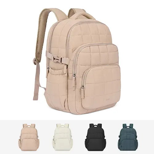 CLUCI New Collection School Backpack Puffer Backpack 17.3 Inch Laptop Backpack for Women, Anti Theft Travel Backpack, Puffer Quilted Work, Water Resistant College Bookbag, Carry on Bckpack