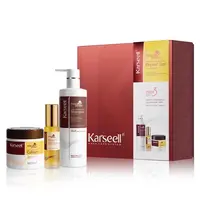 Karseell Collagen Hair Treatment Deep Repair Conditioning, Hair mask Shampoo and Argan Oil Set for Dry Damaged Hair All Hair Types 16.9floz + 16.9floz + 1.69floz