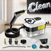 Corded Handheld Steam Cleaner - Portable Specialty Power Tool with 10-Piece Accessory Kit, Adjustable Flow Rate, Funnel Fill Safety, Supports Movement, Grout Cleaning, Grease-Loosening Water-Based Cleaner for Kitchen, Bath Surfaces,toolupgrade