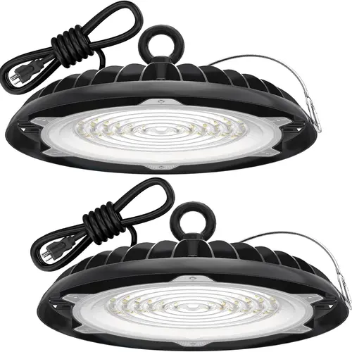 HYPERLITE UFO LED High Bay Light: 150W/250W (130LM/W)High Bay LED Shop Lights with 6ft Plug - 5000K IP65 LED Warehouse Lights for Workshop Stadium Garage Lighting BackToSchool,sohochic