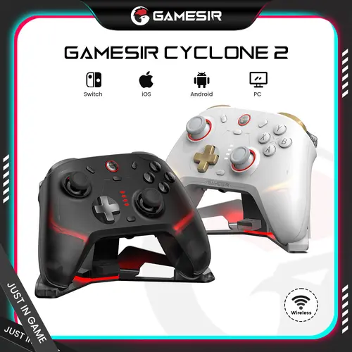 GameSir Cyclone 2 (Not for XBOX) Wireless Controller for PC/Switch/iOS/Android with Mag-Res TMR Sticks, Hall Effect Triggers, RGB Lighting, 6-Axis Gyro