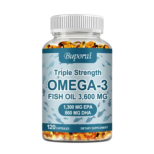 Buporai - Fish Oil Supplement - OMEGA-3 3600MG - Supports Healthy Joints, Eyes, Brain, Immune System - High Absorption Fish Oil