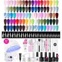 Beetles Gel Nail Polish Kit with U V Light Gel Polish Set Base Top Coat All Season Gel Polish Starter Kit Manicure DIY Tools Gift for Women Girls #Summervibes, Nail Glue, Rhinestone
