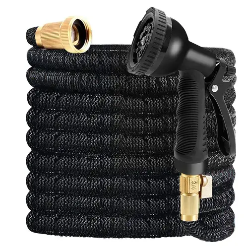 100、75、50FT Expandable Garden Hose,Heavy Duty Superior Strength,4 -Layer durable collapsible Latex Core,Extra Strong Brass Connectors ,lightweight flexible water hose