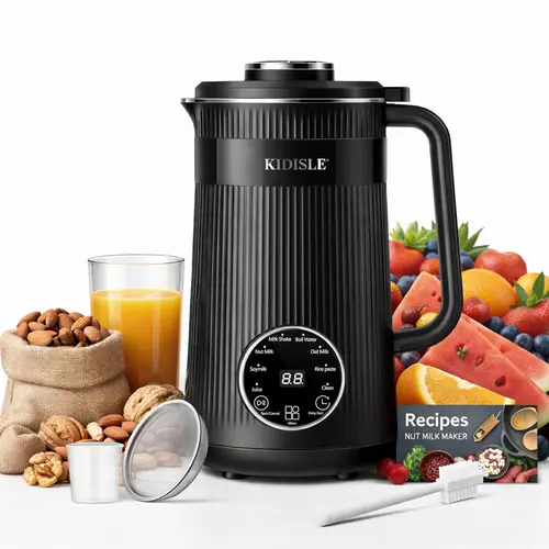 8-in-1 Multifunctional Automatic Nut Milk Machine&Coffee Maker, 32oz Auto Self-Cleaning, Delay Start, Keep Warm, Boil Water – Stainless SteelSummerVibes,home essentials,sohochic