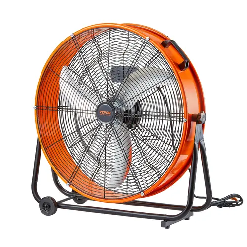 【toolupgrade】VEVOR Drum Fan 24 Inch High Velocity Industrial Shop FanHeavy Duty Commercial Use 3-Speed 8600CFM360°Adjustable Tilting Industrial Floor Fan for Warehouse,Workshop,FactoryBasement, Standing Fan, Adjustable Fans,dorm essentials,home essentials