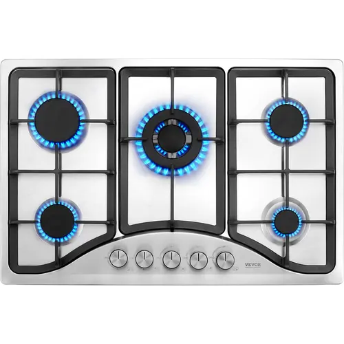 【toolupgrade】VEVOR Built-in Gas Cooktop - Stainless Steel Kitchen Stove Cooker, Various Specifications, Convertible Complete Cooking Stove, Thermocouple Auto Gas Shutoff, Built to Last for Camping, RV