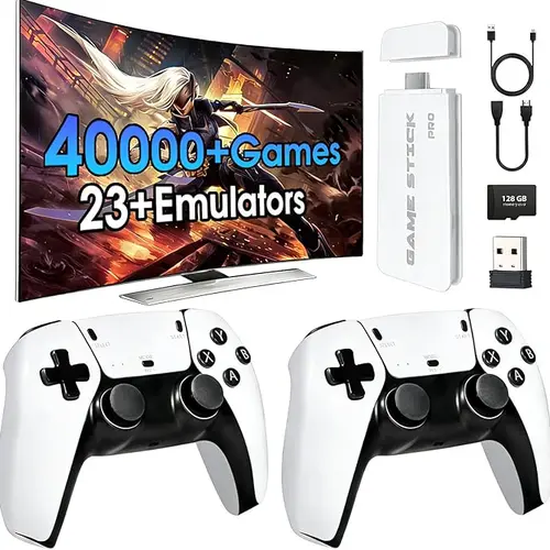 Retro Mass Games Console - 19 Emulators, 2 Wireless Controllers, No PS2/N64/Gamecube, HD Output, Built-in Games, Portable Electronic Gaming Gadget - Christmas, Unique Gifts, Freak Gifts for Him, Toys for Grown Ups, Men's Stuff, Cool Gadgets For Adults
