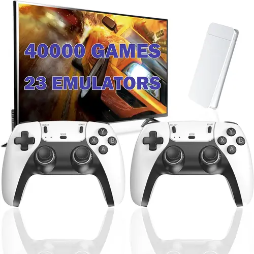 Upgraded Retro Game Stick Gaming Product, HDMI Output Plug-and-Play TV Console with Wireless Controller, Projector Receiver Accessories, [No PS2/N64/GameCube] – Ideal for Christmas Gaming System