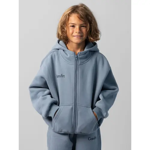Comfrt Kids | Cloud Zip Hoodie | Slouchy Oversized Casual Zip Up Sweatshirt For Boys & Girls
