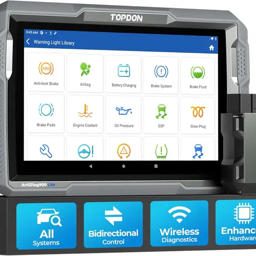 TOPDON  ArtiDiag900 Lite Automotive Diagnostic Scan Tool for Full System, Wireless OBD2 Scanner for Car with Active Test, FCA AutoAuth AutoVIN, 2 Years Free Update Car Voltage Tester Battery Tester