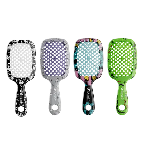 Disney Tim Burton's The Nightmare Before Christmas Unbrush Hair Brush Collection Bundle
