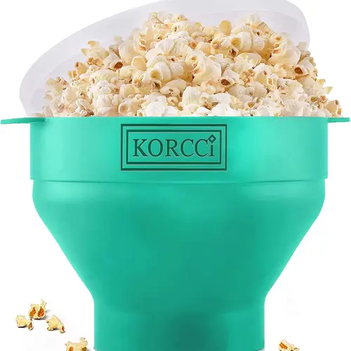 Large Size Silicone Microwave Popcorn Popper Bowl - Home Use Kitchen Gadget & Microwave Cookware