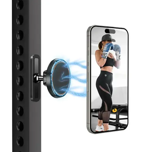 PADOX Gym Magnetic Phone Holder for Magsafe,360 Adjustable, Compatible with 4.7-6.5" Smartphones, Alloy Base and Joint, Black-Christmas gift, New Year Gift #SummerWins #DealsForYouDays