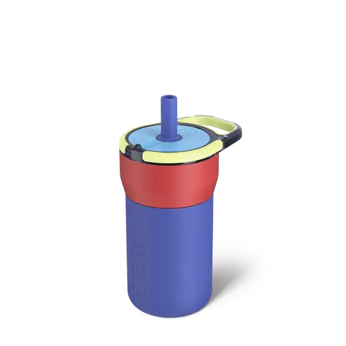 BrüMate Leap 12oz Kids Straw Tumbler | 100% Leakproof Prevents Spills | Silicone Sleeve Protects From Dents & Dings | Keeps Ice 24+ Hours | Cup Holder Friendly