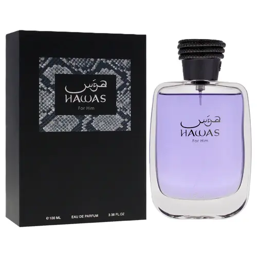 Rasasi Hawas for Men Eau de Parfum Spray, 3.4 Ounce