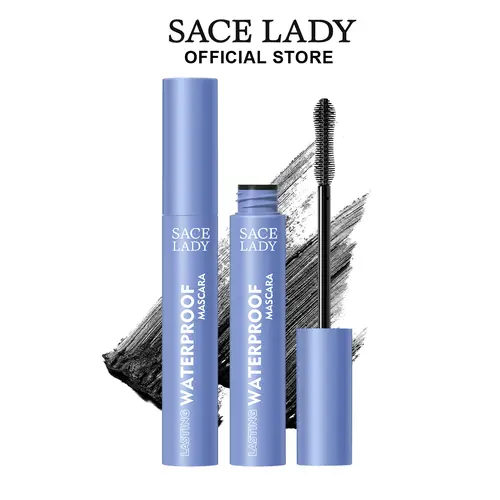 SACE LADY Black Mascara Waterproof Volume Lengthening Smudge-proof Eyelashes Curler Cosmetic Eye Makeup SummerFinds