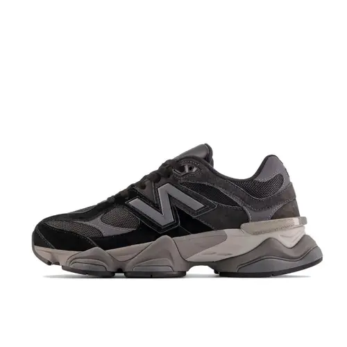 Women's NEW BALANCE 9060 Stylish Athletic Footwear Sneakers - Suede & Mesh Cushioned, Durable Classical Streetwear Style Chunky Trainers in Black Grey Castlerock for Daily, Casual Use, Stylish Sneakers