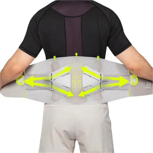 aoFIT Adjustable Back Brace - Supportive Posture Strap with Biomimetic Wrap, Customizable Tension, Breathable Design for Sedentary Lumbar Discomfort, Spinal Care, Exercise Use