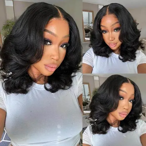 Tinashe Human Hair Short Loose Body Wave 6x5 Pre-Cut HD Lace Pre-Bleached Knots Pre-Plucked Hairline
