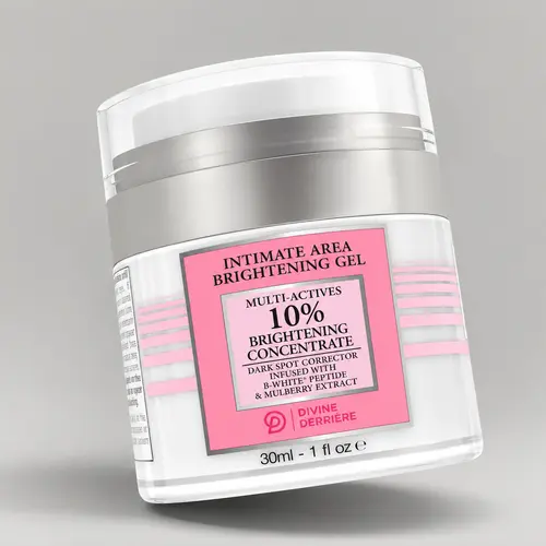 Intimate Brightening Gel Skin Care by Divine Derriere - Dark Spot Remover Brightening Gel with 10% Kojic Acid & Peptide - Better than Renew Her Oil