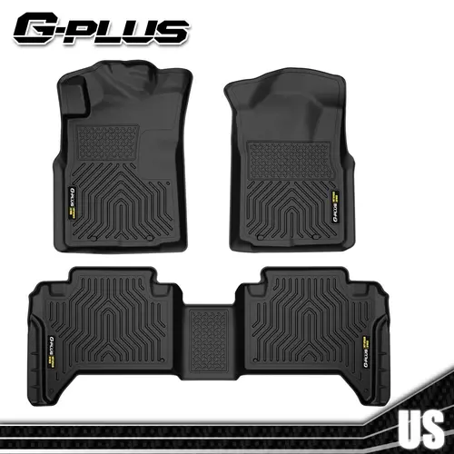 G-PLUS Upgraded Truck Floor Mats - Fit for 2005-2025 Toyota Tacoma Crew Cab 4-Door, TPE Rubber Liners, All-Weather Protection, Waterproof, Anti-Slip, Durable, Easy Wipe Clean, Wet-Grip Safety Car Interior Accessory,toolupgrade