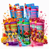 Dye-Free Assorted Popping Boba Variety Pack (10 Pouches + Straws) – Natural Fruit Juice Pearls | Variety flavors for Drink beverages desserts Mixed Drinks | No Artificial Colors, Gluten-Free, Bubble Tea tapioca boba alternative