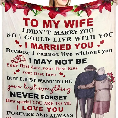[SummerVibes] Gifts for Wife from Husband to My Wife Blanket Christmas Gifts for Wife Wedding Anniversary Valentines Day Gifts Romantic Gifts Wife Gifts for Birthday Gift Mother's Day
