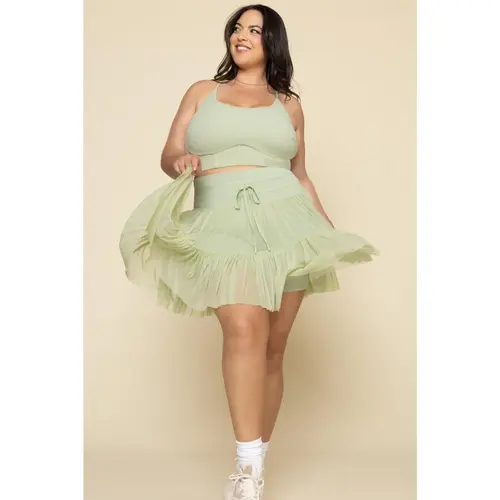 Pirouette Skort - Pistachio