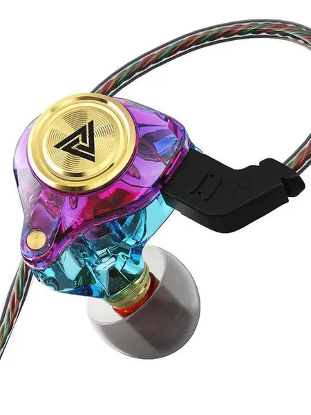 QKZ AK3 Portable Wired In-Ear Earphones with Mic - 8D Audio, HiFi Subwoofer, Noise Cancelling, 3D Stereo Sound, Lightweight for Long Wear - Gaming Earbuds for Game & Sports, 8d Head Phones, Gamer Stuff, Cool Gadgets for Adults