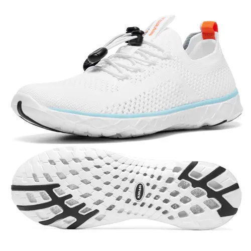 KOLILI Women's Slip On Swimming Shoes, Lightweight Tech Knit Water Footwear with Arch Support and Cushioned EVA Midsole, Shoes For Women