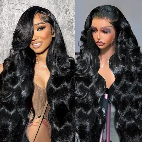 Subella 13x6 Transparent Lace Front Human Hair Wig, 220% Density Body Wave, Pre-Plucked with Baby Hair for Black Women, TikTokShopBlackFriday, Human Hair Wigs
