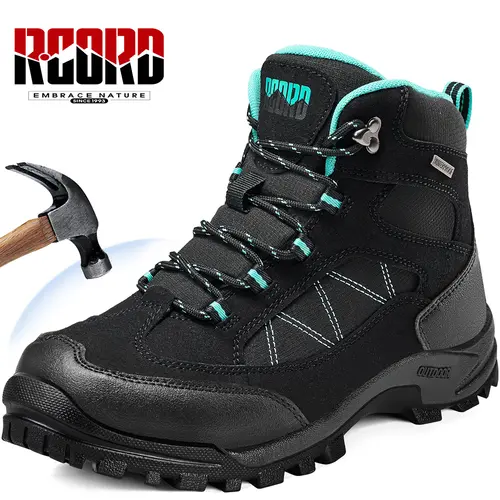 R CORD Steel Toe Boots for Women Waterproof Safety Work Boots Non-Slip Steel Toe Shoes for Women Construction Boots