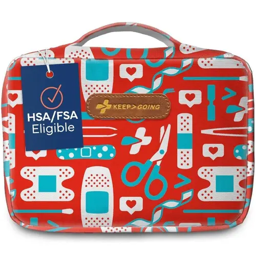 KEEP-GOING 270-Piece Nylon First Aid SuperKit - 1.5 lbs Emergency Set with Hook, HSA/FSA Eligible, TSA Approved, Water-Resistant, for Home, Car, Portable RV/Dorm Health Safety Preparedness Equipment