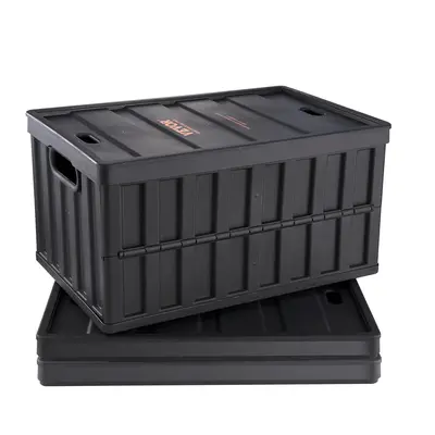 VEVOR Collapsible Storage Bins with Lids, 65L 3 Packs, Folding Plastic Stackable Utility Crates with Handles, Large Heavy Duty Containers for Clothes, Toys, Books, Snack, Shoes, and Grocery Organizing Box Boxes
