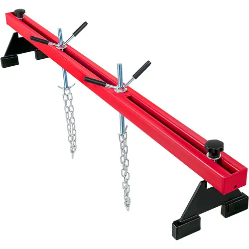 【toolupgrade】VEVOR Heavy Duty Steel Engine Support Bar, 1100 Lbs Capacity Transverse Bar with Dual Hooks & Double Chains for Firm Hold, 2-Point Supporting Lift Holder for Home Garages, Car Repair Tool