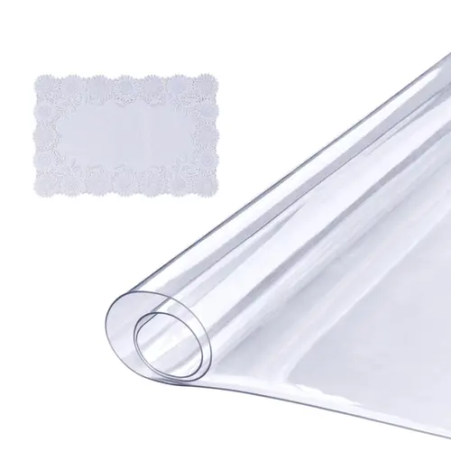 【toolupgrade】VEVOR 1.5 mm Thick PVC Table Cover Protector, 36" x 72" Rectangle, Waterproof Shield with Heat Protection for Wooden Desk, Coffee Table, Kitchen Use