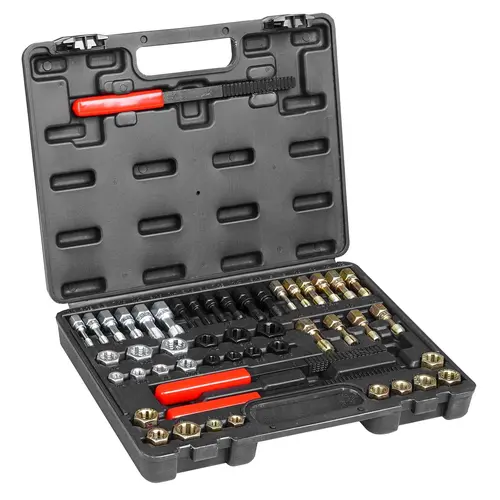 【toolupgrade】VEVOR 49PCS Thread Chaser Set - 3 Std Thread Sets, UNC-UNF-Metric Restorer for Automotive Tools, Mechanics, Cleaning Bolt Holes, Protecting Hands