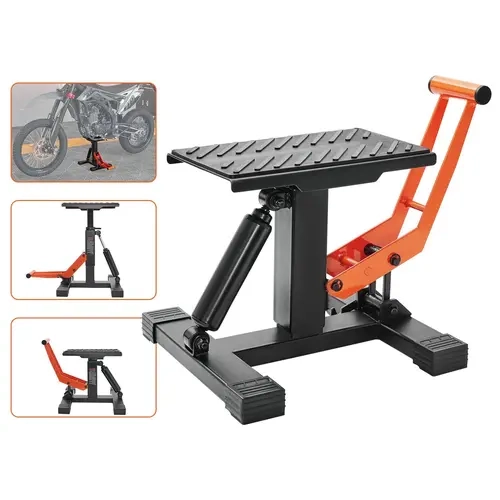 VEVOR Dirt Bike Lift Stand,  Motorcycle Jack Lift Stand 440 lbs Capacity and Hydraulic Lift Operation, Adjustable Height Hoist Table, for Dirt Pit Bike Repair, Maintenance, Dirt Bike Accessories