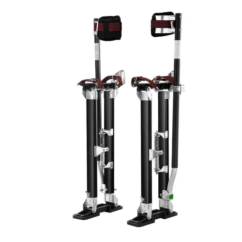 【toolupgrade】VEVOR Adjustable Aluminum Drywall Stilts (24"-40") with Protective Knee Pads, Heavy Duty Non-Slip Construction Tools for Sheetrock Painting, Taping, Home Decoration Hardware Equipment